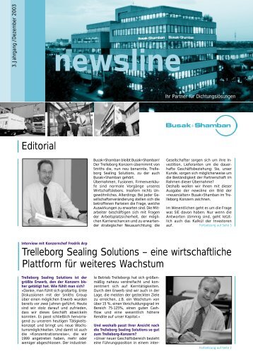 Newsline 03/2003 - Trelleborg Sealing Solutions