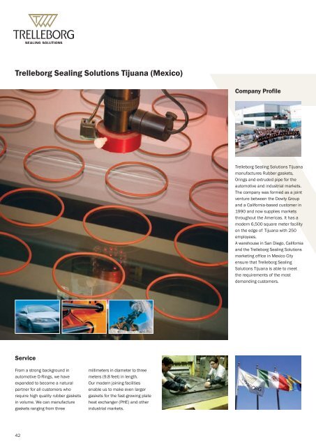 Global Manufacturing Capabilities - Trelleborg Sealing Solutions