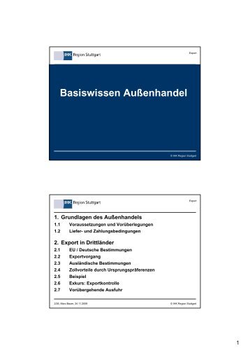 Basiswissen Außenhandel - TTI