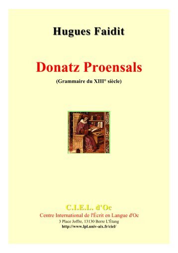 DONATZ PROENSALS- - Université de Provence
