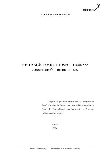 Positivação dos Direitos Políticos nas Constituições de 1891