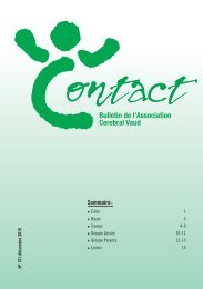 Bulletin de l'Association Cerebral Vaud - Vereinigung Cerebral