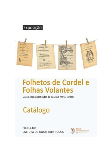 Folhetos de Cordel e Folhas Volantes - ESEC