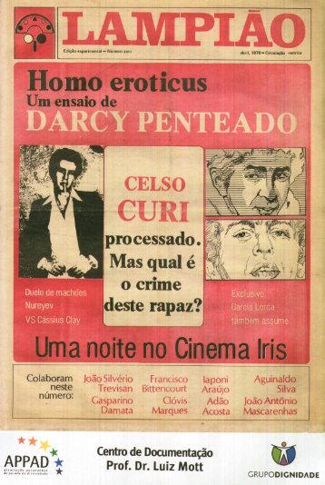 LAMPIAO EDICAO 00 - ABRIL 1978.pdf - Grupo Dignidade