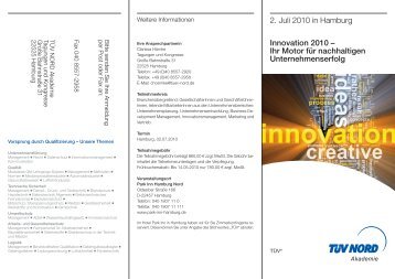 Fachtagung Innovation - TÜV NORD Gruppe