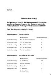 Bekanntmachung der Wahlvorschläge für die Wahlen zu den ...