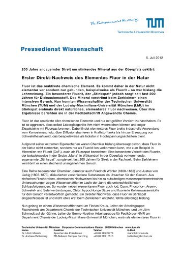 Pressedienst Wissenschaft - TUM