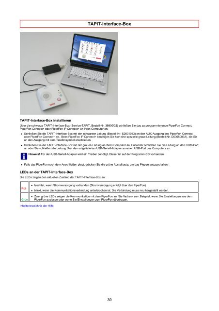 Online-Hilfe für PC Connect Programmiersoftware ... - Tunstall GmbH