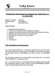 Jahreshauptversammlung Freitag 12.03.2004 - TuRa Elsen 1894 ...