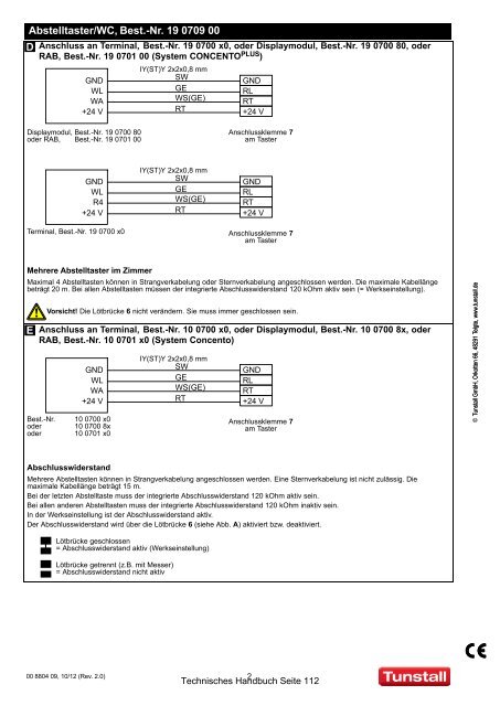 CONCENTO PLUS Technisches Handbuch - Tunstall GmbH