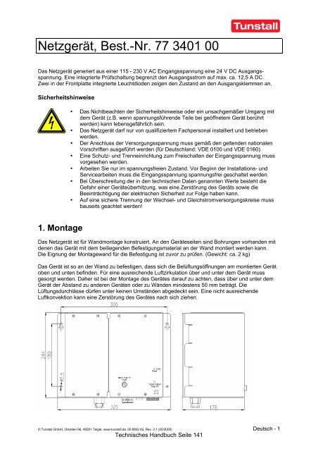 CONCENTO PLUS Technisches Handbuch - Tunstall GmbH