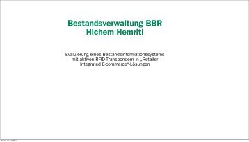 Bestandsverwaltung BBR Hichem Hemriti