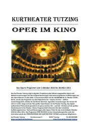 Oper im Kino (bis 30.3.2011) - Tutzing