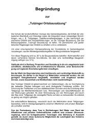 Ortsbausatzung - Begründung - Tutzing