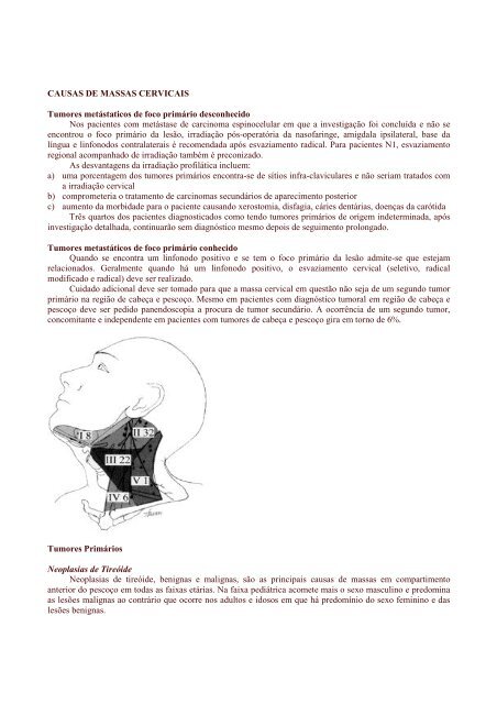 diagnóstico diferencial das massas cervicais - OtorrinoUSP