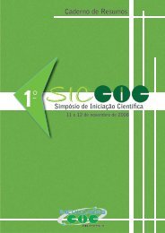 2008 – Caderno de Resumos - Núcleo de TCC e IC