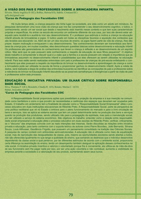 2008 – Caderno de Resumos - Núcleo de TCC e IC