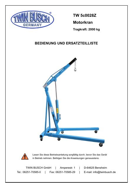 TW 5c0028Z Motorkran - Twin Busch GmbH