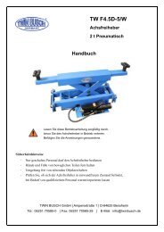 Achsfreiheber für 4-Säulen-Hebebühne - Twin Busch GmbH