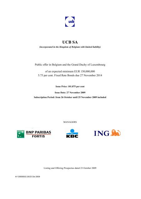 Ucb Sa Bnp Paribas Fortis