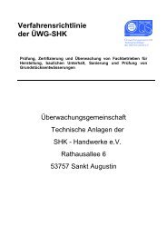 Verfahrensrichtlinie der ÜWG-SHK - Überwachungsgemeinschaft ...