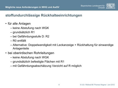 Mögliche neue Anforderungen - Überwachungsgemeinschaft ...