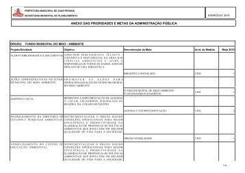 anexo das prioridades e metas da administração pública - Prefeitura ...