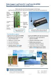 Data logger LogTrans16 / LogTrans16-GPRS - Umwelt- und ...