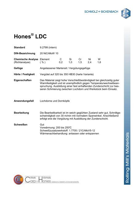 Hones LDC - Ugitech