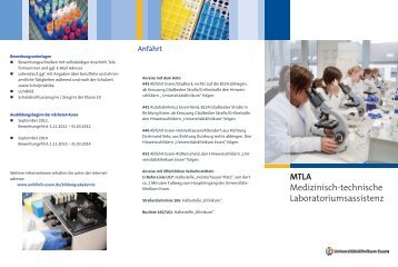 MTLA Medizinisch-technische Laboratoriumsassistenz