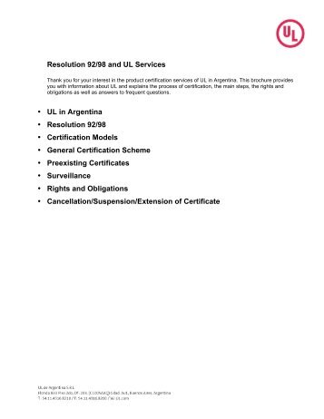 Resolution 92/98 and UL Services - UL.com