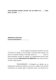 EXCELENTÍSSIMO SENHOR DOUTOR JUIZ DE DIREITO DA ...... ª ...