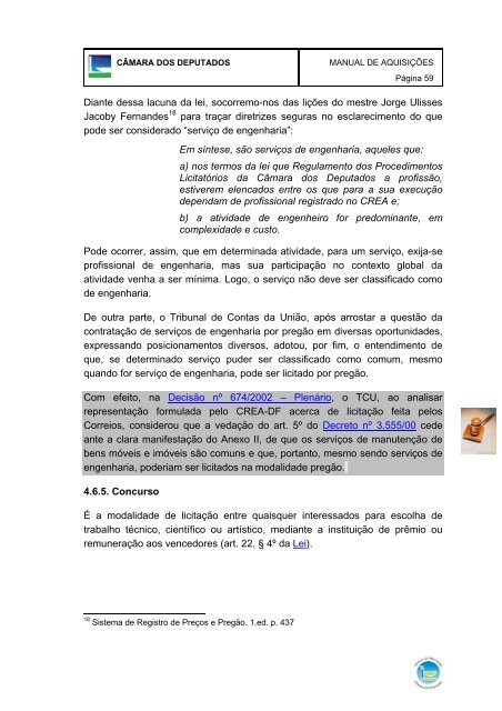 MANUAL DE AQUISIÇÕES DA - Câmara dos Deputados