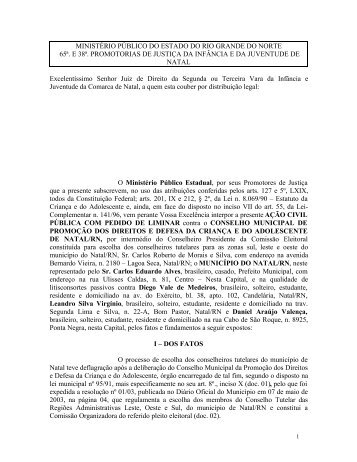 Mandado de Segurança – Eleição de conselheiro - Ministério ...