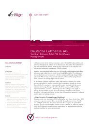 Deutsche Lufthansa AG - VeriSign