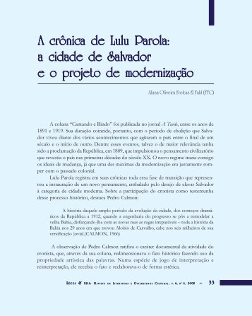 A crônica de Lulu Parola - Légua & meia - Universidade Estadual de ...