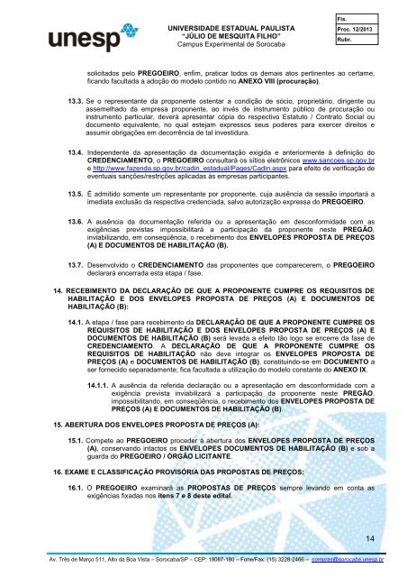pregão_01-2013_prestação de serviço de limpeza - UNESP