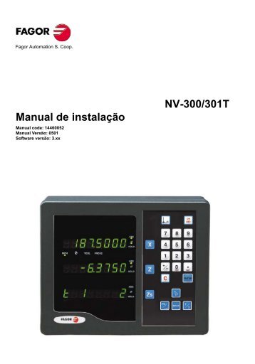 NV-300T INSTALLATION - fagor automation do brasil