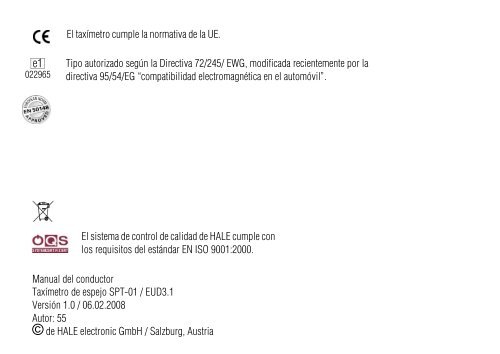 manual de usuario (2.23 MB) - Hale electronic GmbH