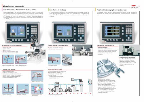 Visualizador Innova 40i, con pantalla TFT a ... - Fagor Automation