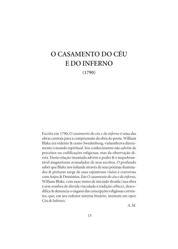 o casamento do céu e do inferno