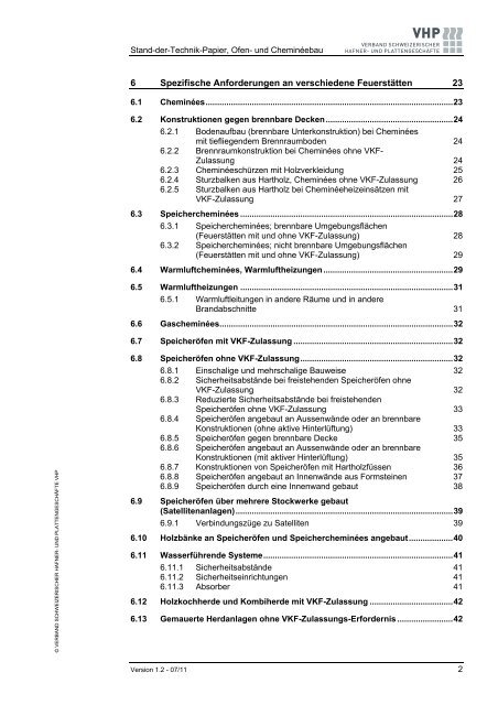 STAND-DER-TECHNIK-PAPIER (STP) OFEN- UND ... - VHP