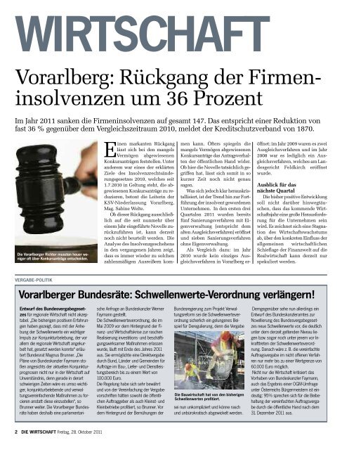 Die Wirtschaft Nr. 43 vom 28. Oktober 2011