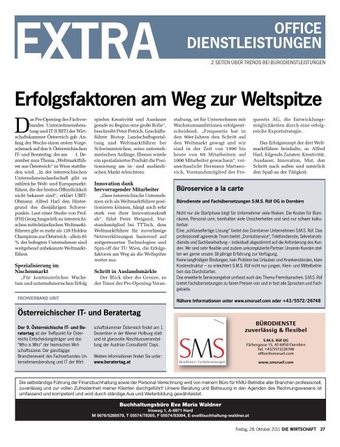 Die Wirtschaft Nr. 43 vom 28. Oktober 2011