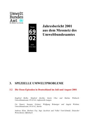 3. SPEZIELLE UMWELTPROBLEME - Umweltbundesamt