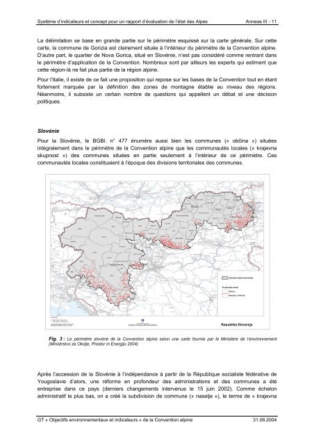 Annexe III – Définition du périmètre de la Convention alpine