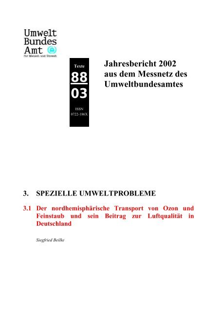 Der nordhemisphärische Hintergrund von Ozon und Feinstaub PDF ...