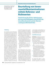 Beurteilung von Innenraumluftkontaminationen mittels Referenz