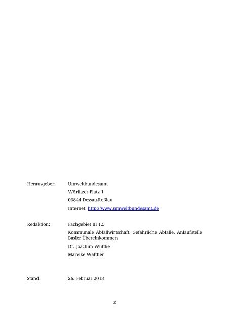 UBA-Handlungsempfehlung HP14 PDF / 1,23 MB - Umweltbundesamt