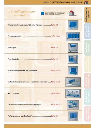 1.1. Auffangwannen aus Stahl ... - Umwelttechnik Stenzel